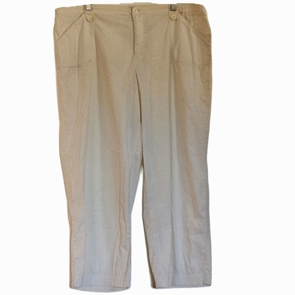 Danskin Yoga Capri Pants Cream White size XL - Picture 1 of 6